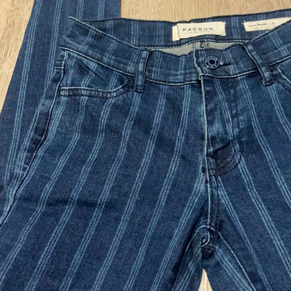 NWT Pacsun Striped Ankle Jeggings a/ Frayed Bottoms - Picture 5 of 7